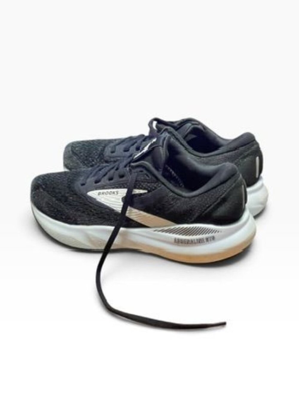 Brooks Ghost 14 Women Running Shoes Black/White Size 7.5 Wide D Lightweight Mesh